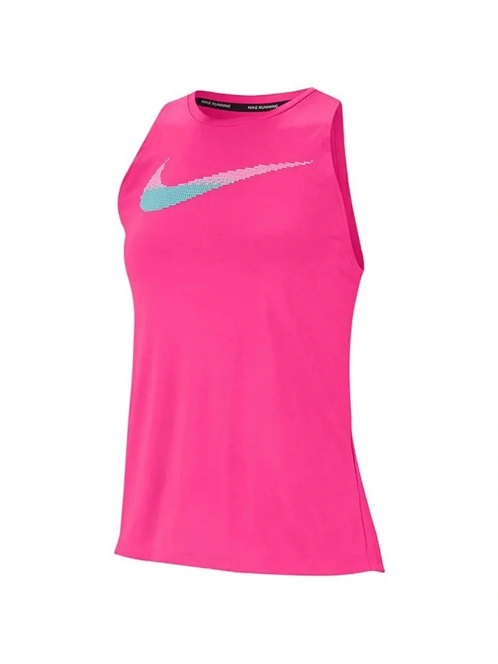 Nike Women's Dri-fit Printed-Logo Racerback Running Tank Top, Size large